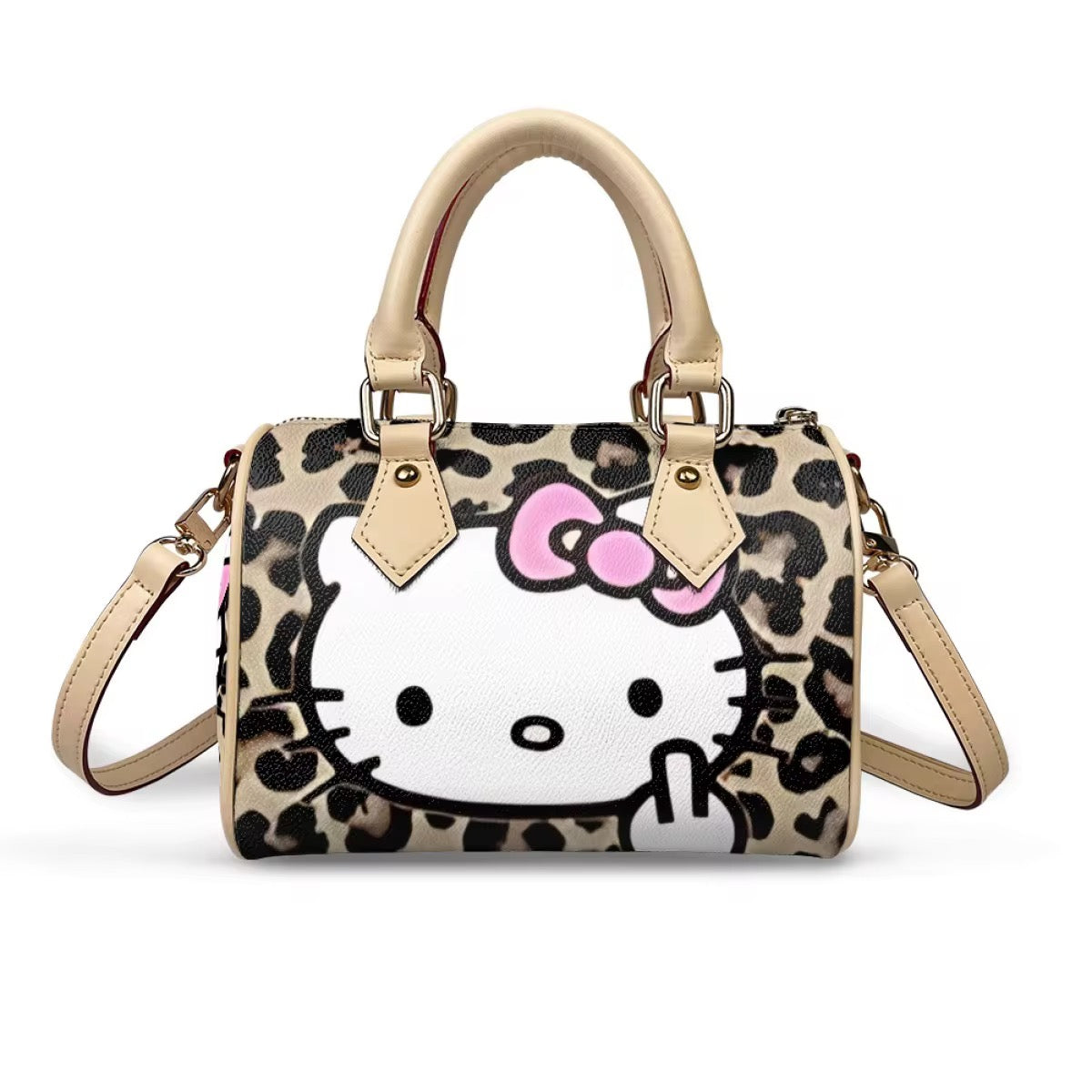 DREAMY KITTY KISS LEOPARD HANDBAG